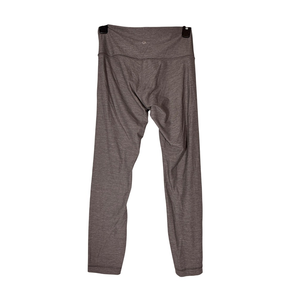 Lululemon High Rise Heathered Grey Leggings Size 6 Yoga Training Activewear